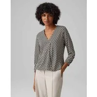 OPUS 3/4-Arm-Shirt SANNAH ICONIC aus ECOVERO™ Viskose 3/4 Arm, All-Over-Print, Schlitz im Rücken