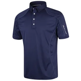 Island Green - Poloshirt Abgesteppt für Herren - Emblem (Marineblau)