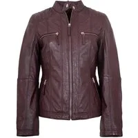 Jilani Lederjacke Frieda Jilani Collection - Damen Lederjacke Lammnappa burgundy