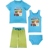 Erwin Müller Pyjama Jungen-Wäsche-Set 4-teilig Single-Jersey gemustert