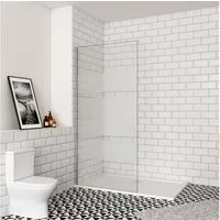 Duschparadies Duschwand Walkin 6mm NANO Glasmit Milchstreifen Glaswand Duschabtrennung Dusche, Sicherheitsglas, (6 mm EasyClean ESG Sicherheitsglas)