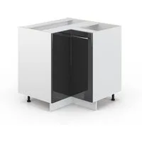 Vicco Eckunterschrank Fame-Line, Anthrazit Hochglanz/Weiß, 80.5 cm ohne Arbeitsplatte (1-St)