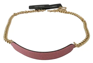 Dolce & Gabbana en cuir rose en cuir or accessoire épaule
