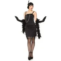 REDSUN Kostüm 20er-Jahre Flapper Damenkostüm Charleston schwarz