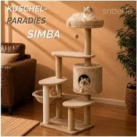 SNOEKIE Kratzbaum Snoekie Vielseitiger Kratzbaum, Kuschelhöhle, Hängemulde, kleine Katzen