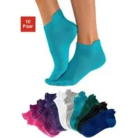 KangaROOS Sneakersocken Damen Sneaker Socken Kurze Socken Sportsocken Fitness Reisen Alltag (Packung, 10-Paar, Großpackung) mit erhöhtem Bündchen