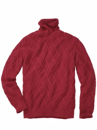 Mey & Edlich Herren Existenzialisten-Rolli Rot 85 % Baumwolle (bio), 15 % Wolle (recycelt)