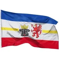 PHENO FLAGS Flagge Mecklenburg Vorpommern Flagge 90 x 150 cm Mecklenburgische Fahne (Hissflagge für Fahnenmast), Inkl. 2 Messing Ösen