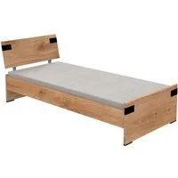 Wimex Bett Liverpool, 3 Breiten zur Auswahl, Made in Germany, mit rustikalen Metallbeschlägen im coolen Loft Style
