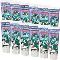 Lov&Ed Lecker Leberwurst für Hunde, 12x 75g, Lebensmittelqualität, Snack für: Hund