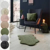 LUXOR living Fellteppich Novara, fellförmig, Höhe: 30 mm, Kunstfell, weiche Kaninchenfell-Haptik, waschbar, auch als 2er Set