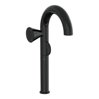VitrA Liquid Einhebel-Waschtischmischer Einlochmontage Höhe 39 cm Schwarz Hochglanz,A4279439 A4279439