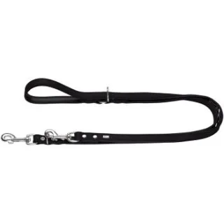 Hunter verstellbare Hundeführleine basic schwarz 1,3 cm