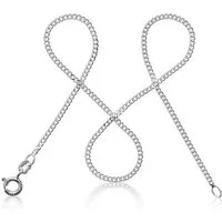 modabilé Silberkette Panzerkette SINCERE, Damen Halskette 1,7mm, 35cm Kette Sterling Silber 925, Made in Germany