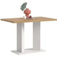 furnling Esstisch Gusto, stabiles Doppelsäulen-Gestell, ummantelte Tischkante, Breite 100 cm
