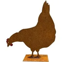 ZGM Dekofigur Rost Deko Henne Emma, eine liebevolle, ländliche Dekoration!