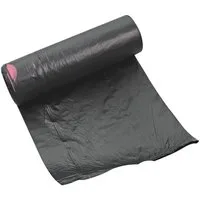 Franz Mensch Müllbeutel, 20 Stück/ Rolle, mit Zugband, 60 Liter, grau, 30 µm