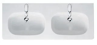 Duravit D-Code Doppelwaschtisch Weiß Hochglanz 1200 mm - 03481200002 03481200002