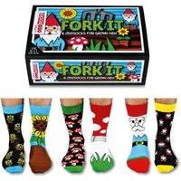 United Oddsocks Freizeitsocken Verrückte Socken Oddsocks Fork It für Männer im 6er Set
