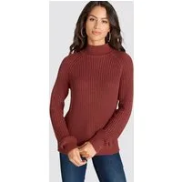 Laura Scott Strickpullover aus Grobstrick mit Stehkragen