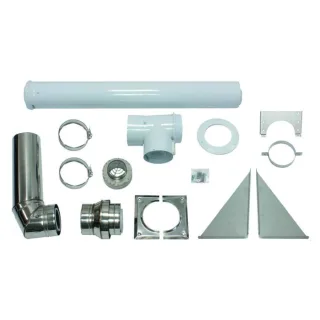 Vaillant Basis-Anschluss-Set 0020042907 Ø 80/125 mm, konzentrisch, Edelstahl/PP