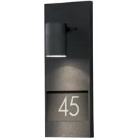 KONSTSMIDE LED Außen-Wandleuchte, LED wechselbar, warmweiß, Hauswand Hausnummernbeleuchtung, Hausnummernleuchte, Schwarz H: 41cm