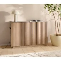 homsy by Ana Johnson Sideboard Solva, Holzoptik aus Esche, geriffelte Front, Keramikplatte, Breite 119 cm