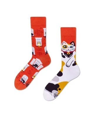 many mornings - Socken - City Cat orange - Gr. - 42