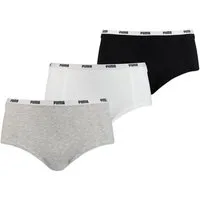 PUMA Schlüpfer Komfortable Damen Unterwäsche für den Alltag (3-St) Elastische Sport Unterhose