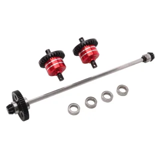 Upgraded Metal Parts Center Shaft Front and Rear Differential Kit for MJX 14211 HYPER GO 1/14 RC Car Vehicle Models Acce