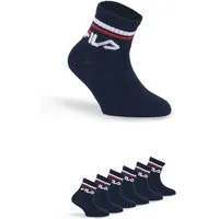 Fila Kurzsocken JUNIOR UNISEX QUARTER PLAIN SOCKS (6-Paar) mit eingestricktem Logo im Bündchen, Kindersocken