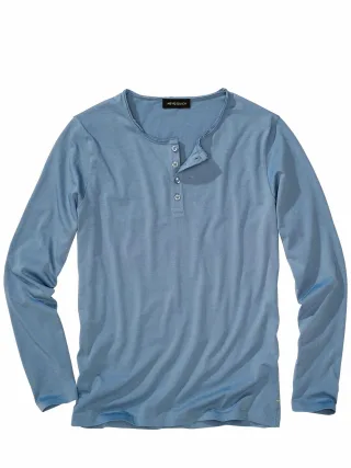 Mey & Edlich Herren Ausdauer-Henley Gelb 100 % Baumwolle