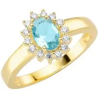 Firetti Fingerring Schmuck Geschenk Silber 925 Silberring Blüte, mit Kristallstein, Zirkonia (synth)