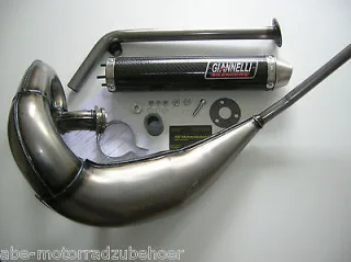 Auspuff Anlage Giannelli Carbon Aprilia MX 125 ab Bj. 2004 Typ: TZ000 +ABE