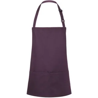Karlowsky - Latzschürze, Tasche (Aubergine)