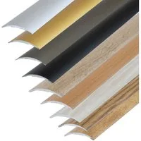 Dalsys Übergangsprofil selbstklebendes Ausgleichprofil (100cm x 60mm in der Farbe Buche, 1-St), aus Aluminium, geeignet für u.a. Fliesen, Laminat und Parkett