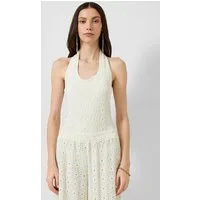 QS Muskelshirt T-Shirt Neckholder-Top in Spitzenoptik