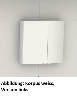 Artiqua Spiegelschrank , Eiche Weiß quer NB, 070-SET-1-70-L-440 070-SET-1-70-L-440