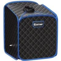 COSTWAY Sauna 2L Dampfsauna, 1000W, mit Sitz