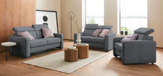 sit&more 2,5-Sitzer "Bologna" inklusive Kopfteilverstellung und Federkern