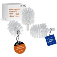 Keuco WC-Reinigungsbürste Ersatzbürstenkopf 3er Set, (3er Set, Ersatzbürstenköpfe, 3er-Set lose), weiß, für Plan, Rose, Aveno, Reva, Moll, City.2, Ø 6,9 cm