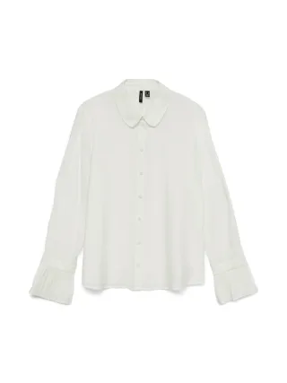 VERO MODA - VMPLISSI LS SHIRT WVN GA Snow White - Gr. - S