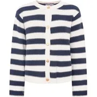Zwillingsherz Strickjacke Strickjacke mit goldenen Knöpfen