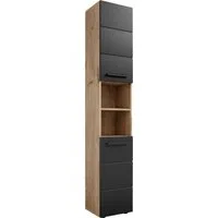 BASIC by Balculina Hochschrank Rom BxHxT 34x190x31 cm (1-St) Breite 34cm, Kunststoffgriffe, Made in Europa