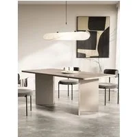 Selsey Esstisch QUBEO, rechteckig mit abgerundeten Kanten und Wangengestell 204×90 cm