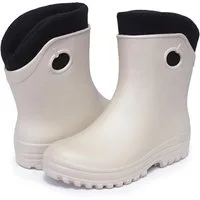 Fortmen Federleichte EVA Gefütterte halbhohe Gummistiefel Damen Thermo 36-41 Gummistiefel wasserdicht