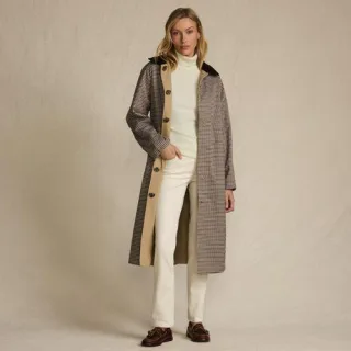 Wendbarer Trenchcoat mit Gürtel, Damen,  Beige, Polyester/Polyester-Mischung, by Lands' End