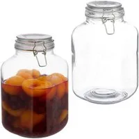 relaxdays Einmachglas Einmachgläser 2er Set 3 Liter, Glas