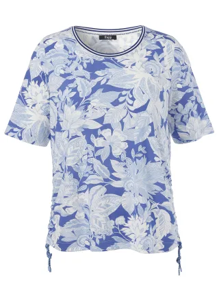 Frapp - T-Shirt Rundhals 1/2 Arm Druck sky blue multicolor - Gr. - 46