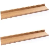 Home4You Deko-Wandregal Bilderleisten 2er Set, Spar-Set